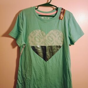 Xersion Mint Heart Short Sleeve Tee